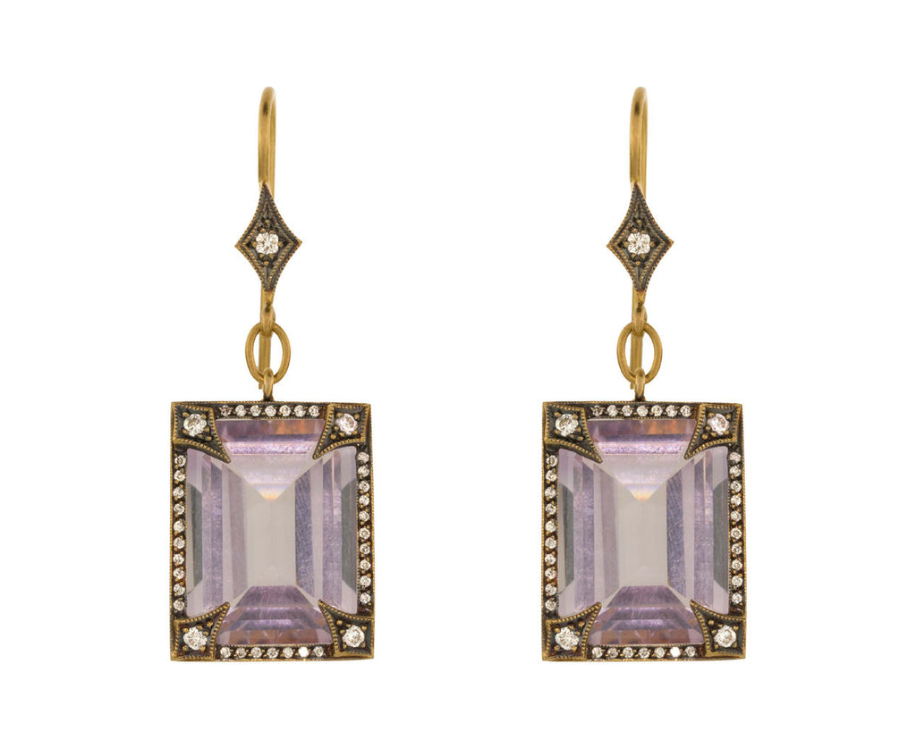 Rose of France Pav� Frame Earrings zoom 1