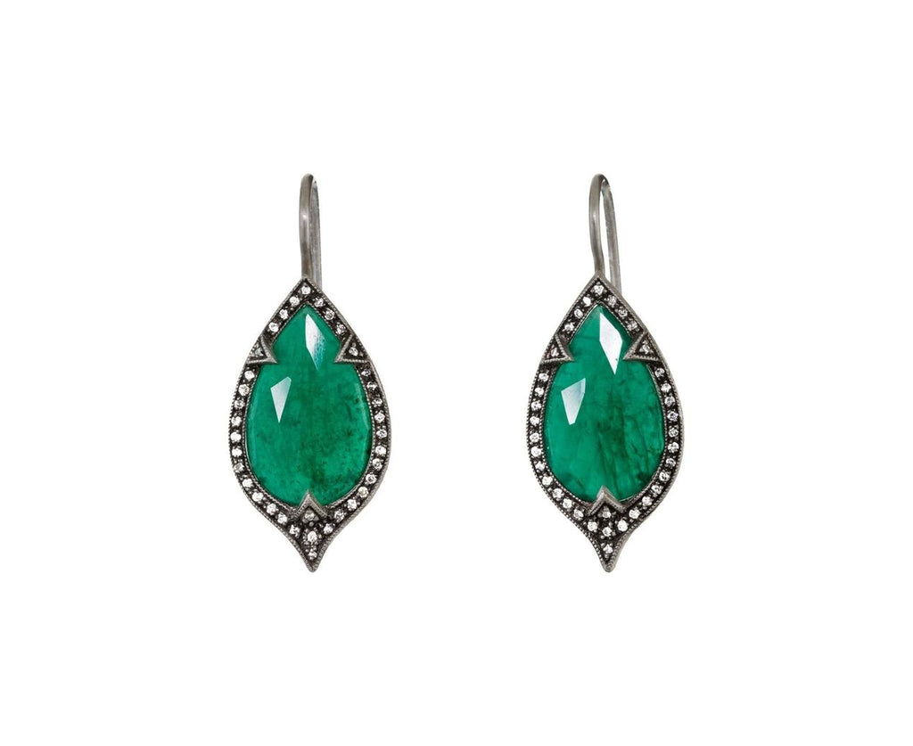 Emerald Jeweled Thorn Earrings zoom 1