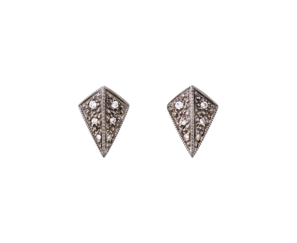 Diamond Shield Post Earrings zoom 1