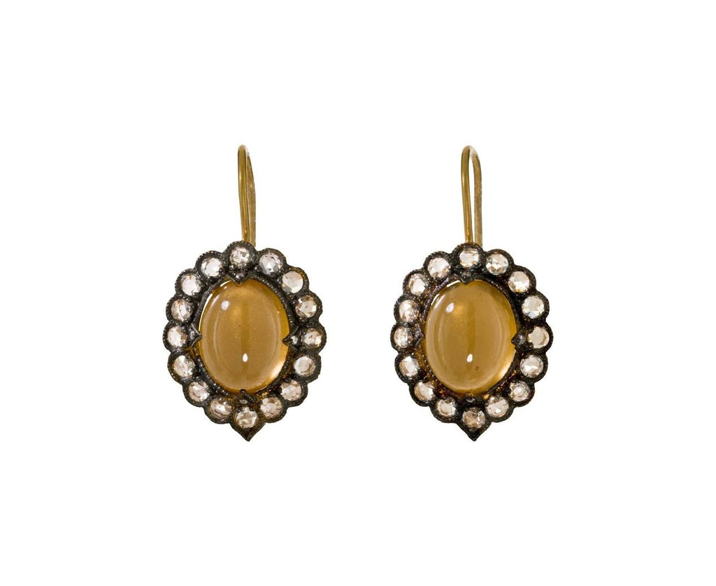 Hessonite Garnet Lace Edged Earrings zoom 1