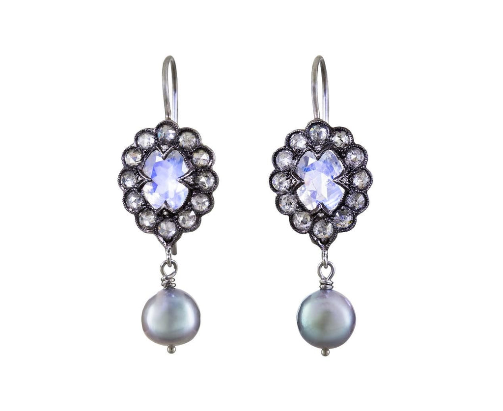 Moonstone, Diamond and Baroque Pearl Lace Edged Earrings zoom 1_cathy_waterman_platinum_moonstone_diamond_lace_e