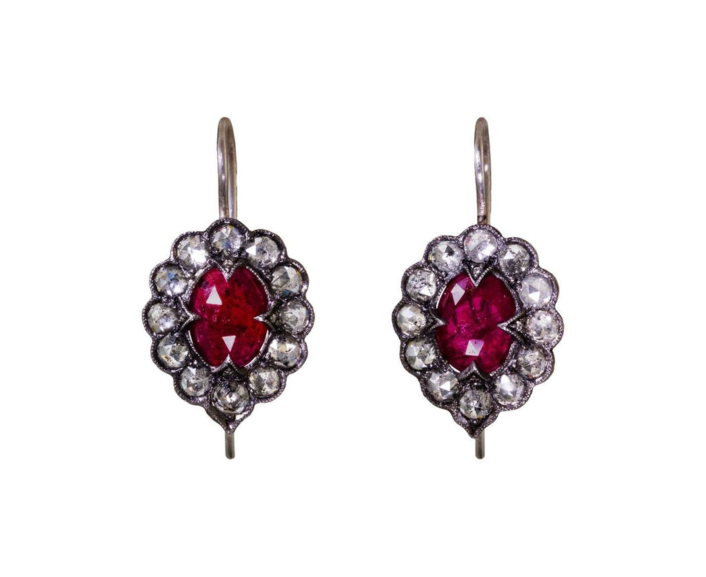Ruby Lace Edged Earrings zoom 1