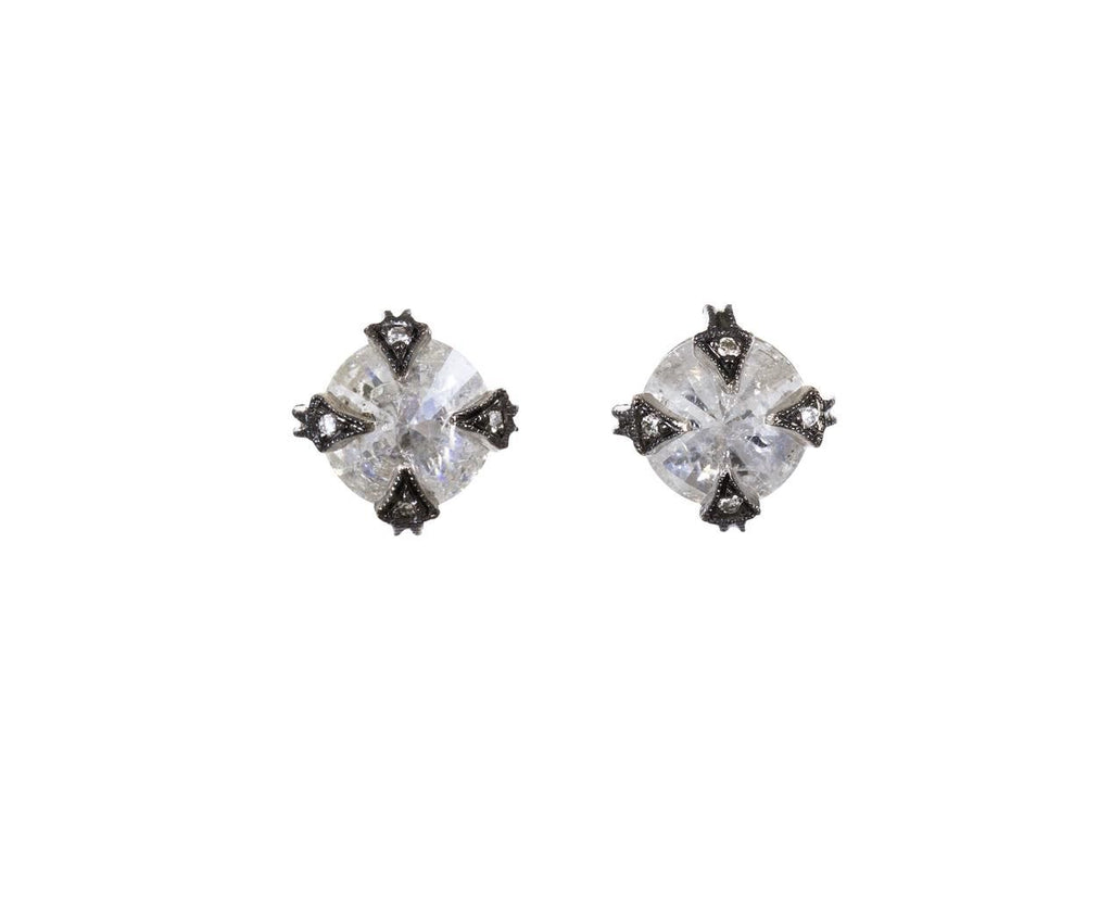 Rustic Diamond Thorn Post Earrings zoom 1_cathy_waterman_platinum_rustic_diamond_post_earr