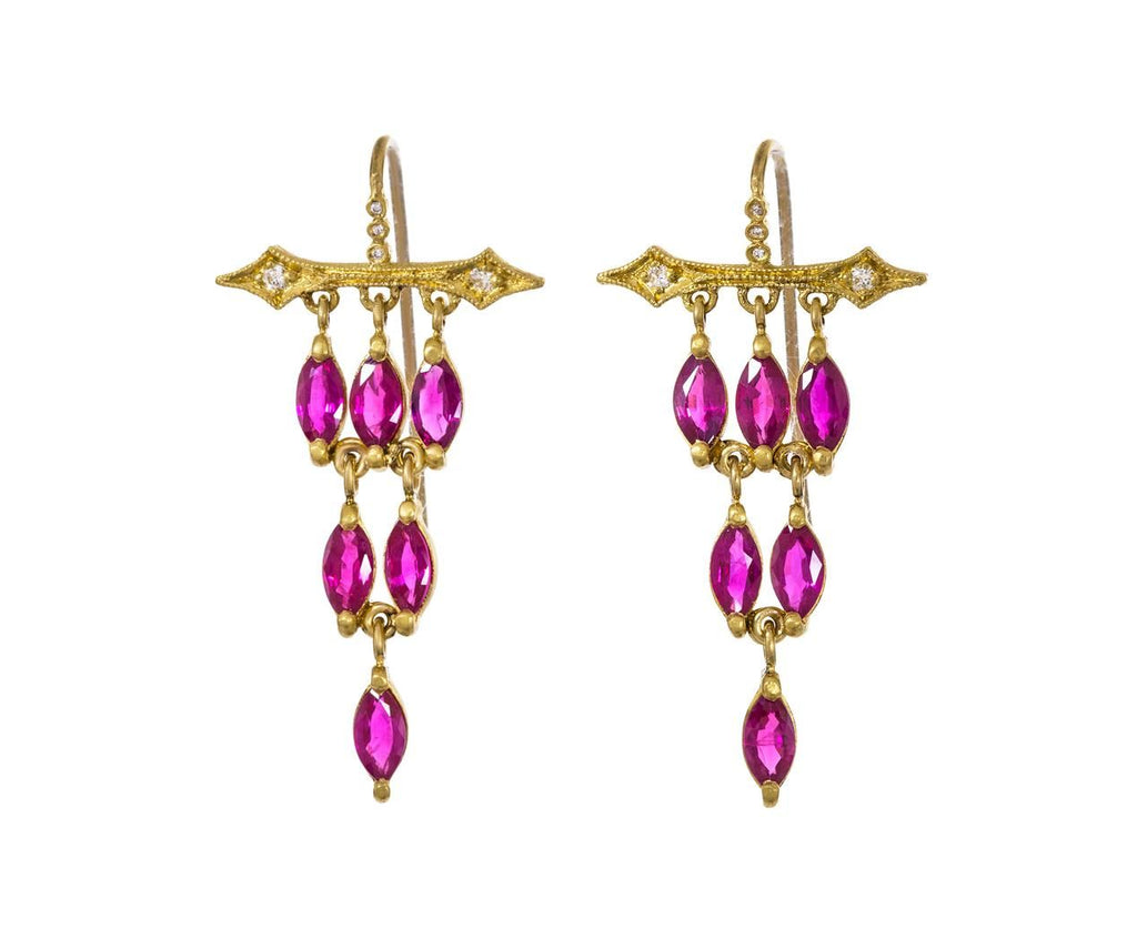 Ruby and Diamond Medieval Flag Earrings zoom 1_cathy_waterman_gold_ruby_diamond_medieval_flag_e