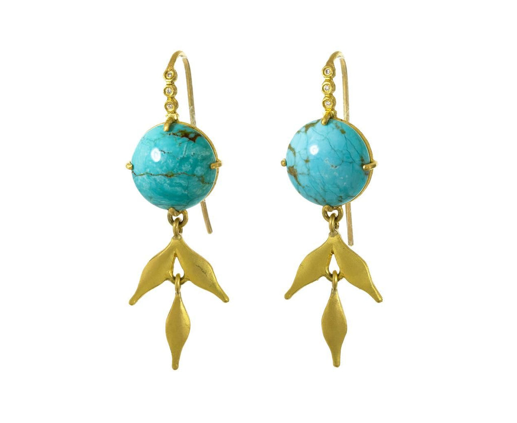 Turquoise Wheat Leaf Earrings zoom 1_cathy_waterman_gold_diamond_turquoise_wheat_earr