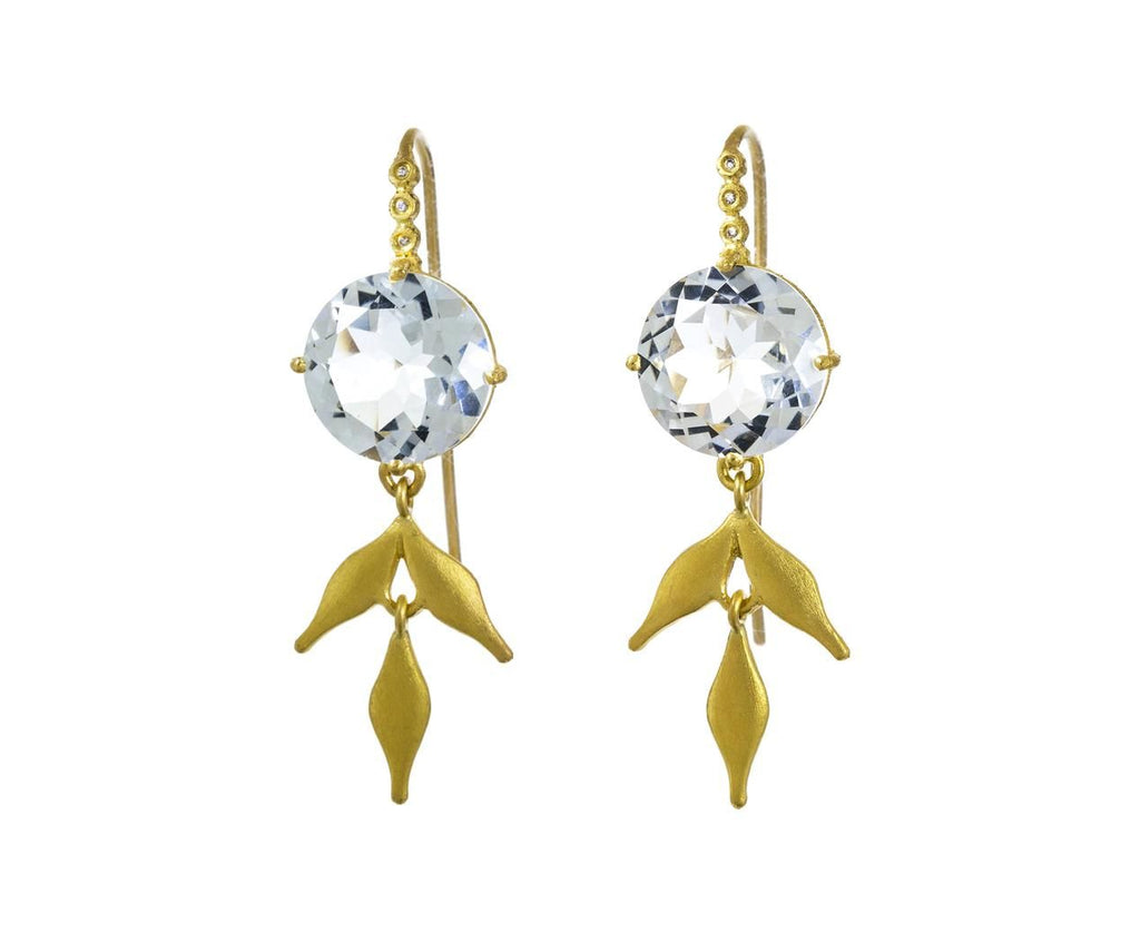 White Topaz Wheat Leaf Earrings zoom 1_cathy_waterman_gold_diamond_topaz_wheat_earrings