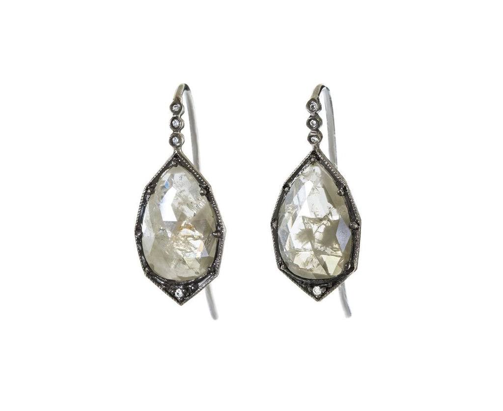 Rose Cut Rustic Diamond Earrings zoom 1_cathy_waterman_platinum_rosecut_diamond_earrings