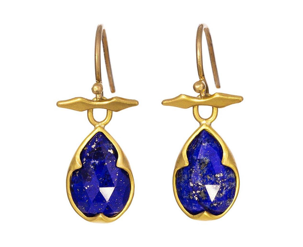 Lapis Bow Top Earrings zoom 1_cathy_waterman_gold_lapis_bow_top_thorn_earrings