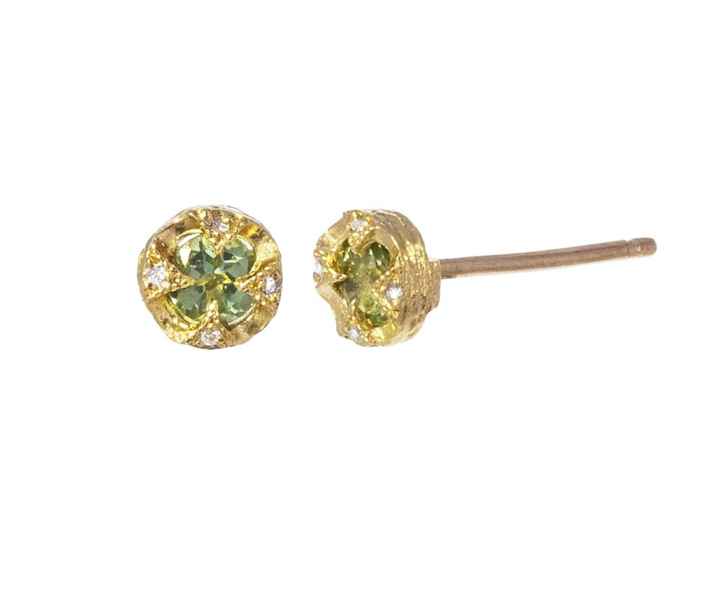 Green Tourmaline Diamond Branch Frame Earrings zoom 1_cathy_waterman_diamond_tourmaline_branch_earring