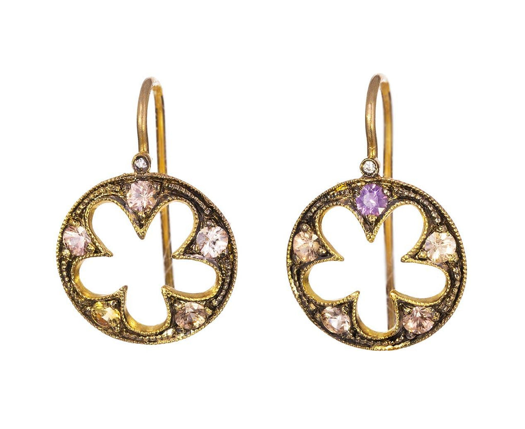 Diamond and Sapphire Open Circle Thorn Earrings zoom 1_cathy_waterman_gold_diamond_sapphire_thorn_earri