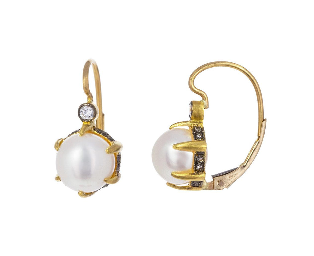 Akoya Pearl Diamond Earrings zoom 1_cathy_waterman_gold_diamond_pearl_seat_earrings