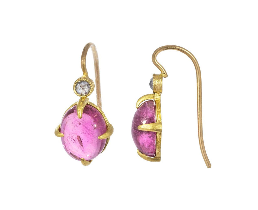 Pink Tourmaline Pointy Prong Earrings zoom 1_cathy_waterman_diamond_tourmaline_pointy_prong_e