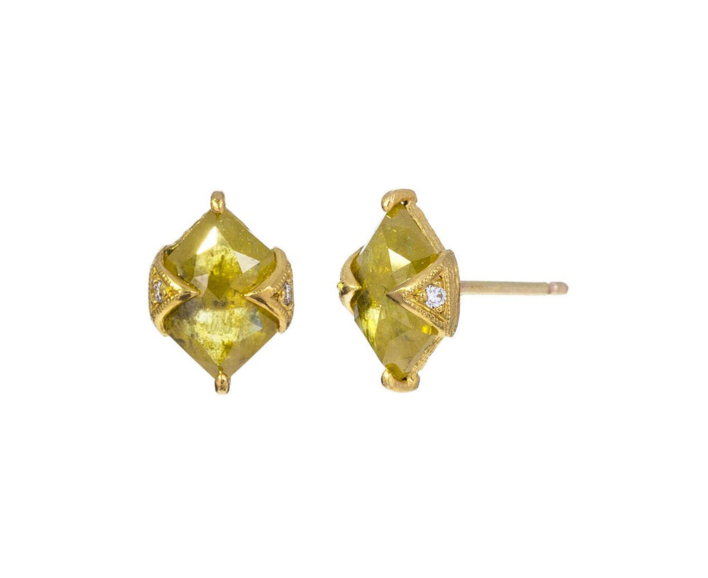 Golden Diamond Shield Earrings zoom 1_cathy_waterman_gold_yellow_diamond_shield_earrin