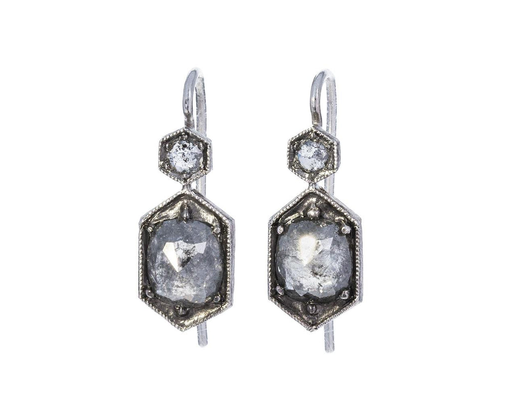 Black and White Cushion Cut Diamond Earrings zoom 1_cathy_waterman_platinum_diamond_earrings