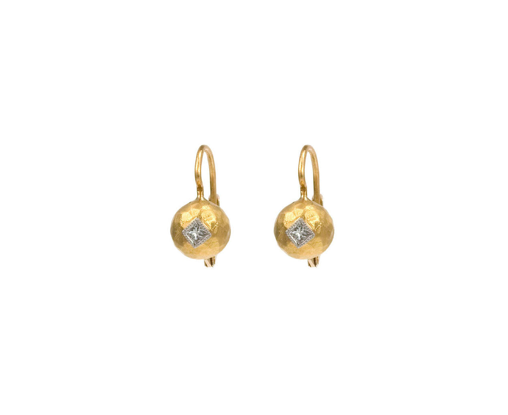 Hammered Sphere Earrings zoom 1