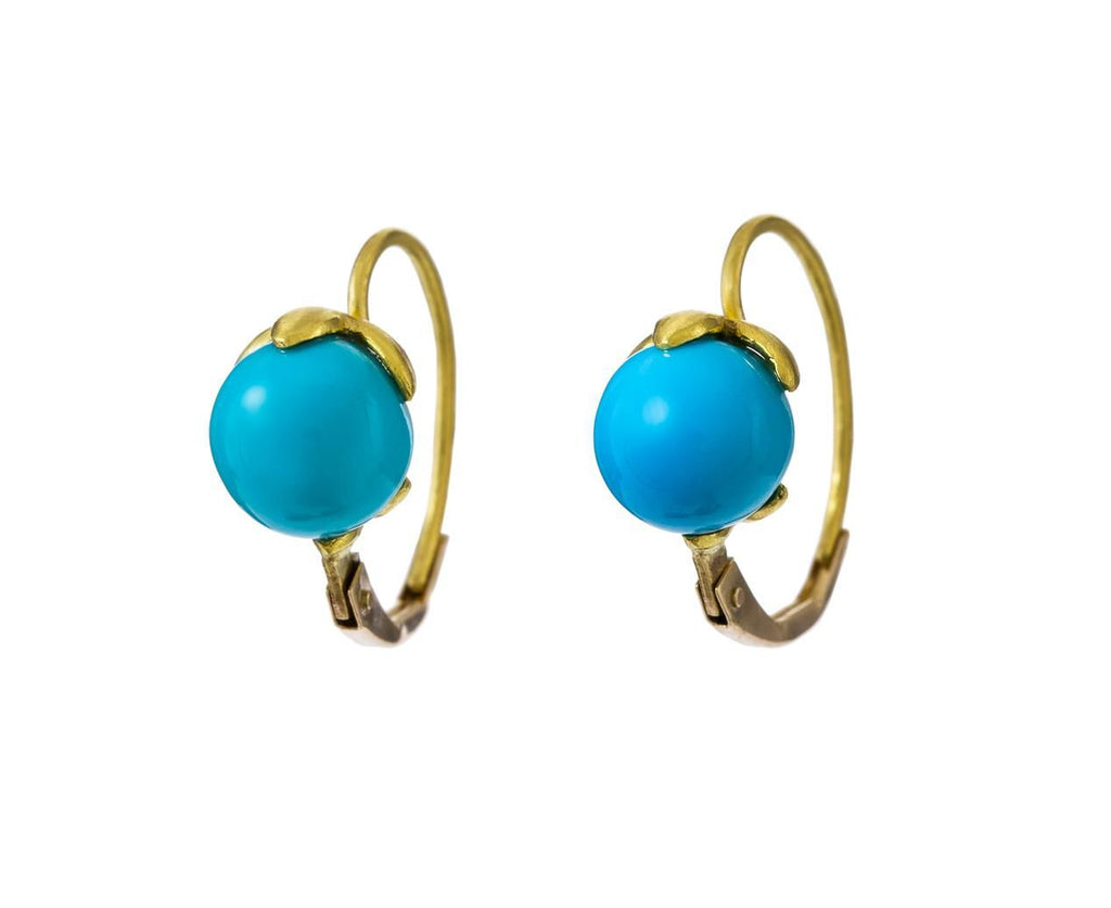 Turquoise Star Cap Earrings zoom 1_cathy_waterman_gold_turquoise_star_cap_earrings