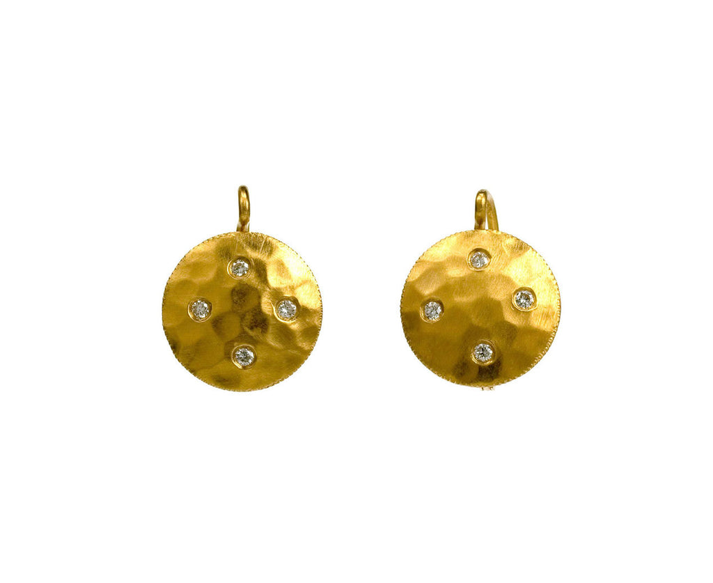 Hammered Disc Earrings zoom 1