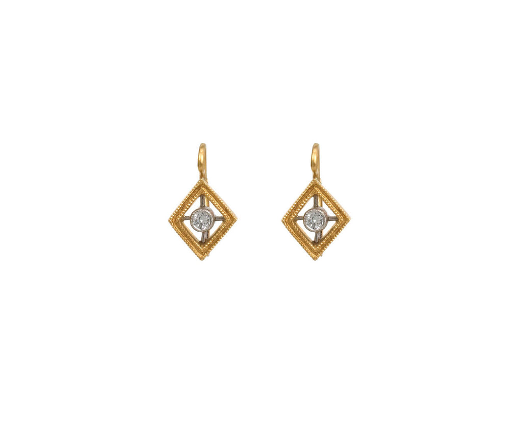 Diamond Frame Earrings zoom 1