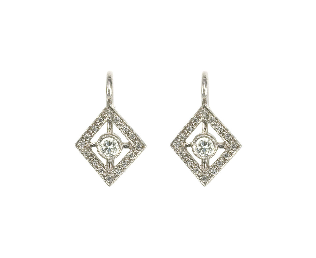 Diamond Frame Earrings zoom 1