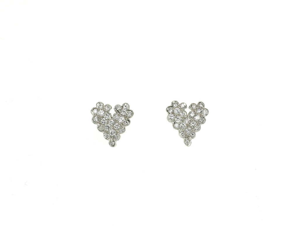 Diamond Heart Post Earrings zoom 1