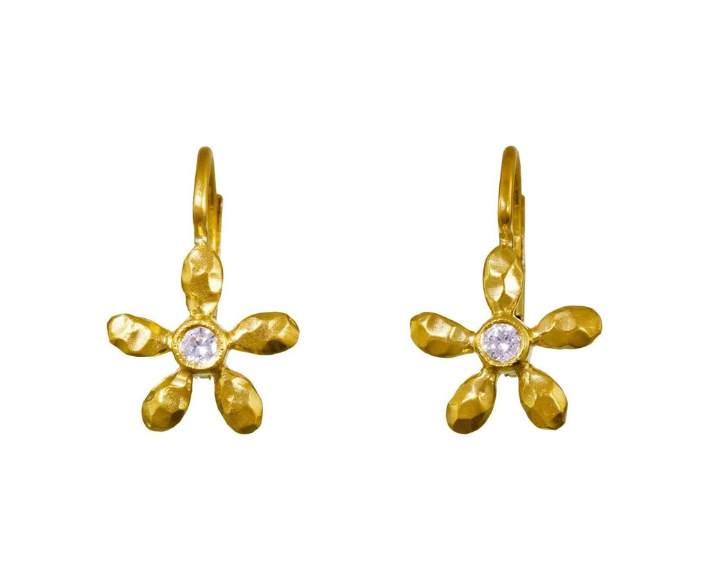 Small Diamond Daisy Earrings zoom 1