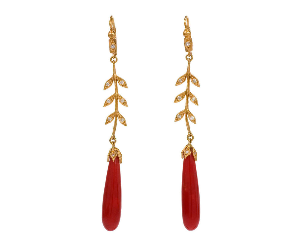 Coral Breulette Wheat Earrings zoom 1