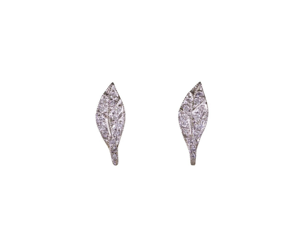 Diamond Leaf Post Earrings zoom 1-cathy-waterman-earrings