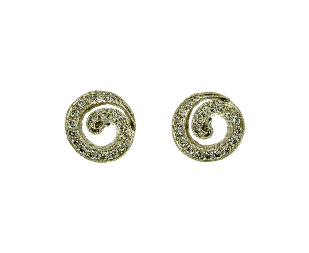 Diamond Swirl Post Earrings zoom 1