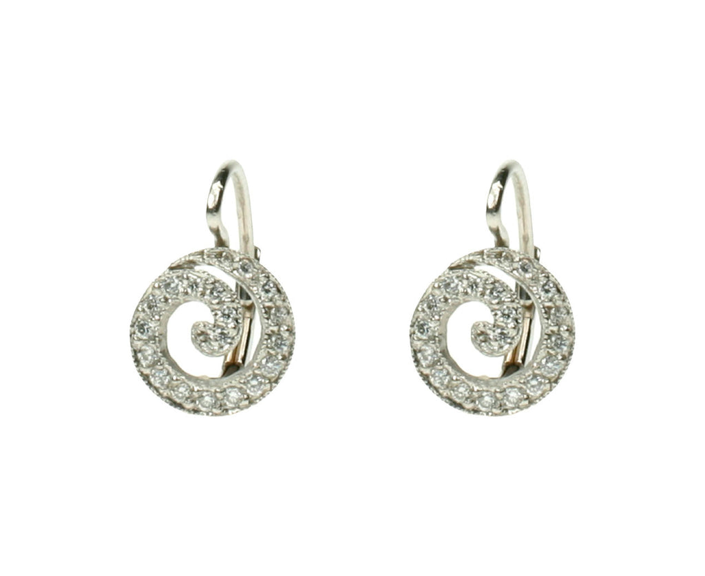 Diamond Swirl Earrings zoom 1