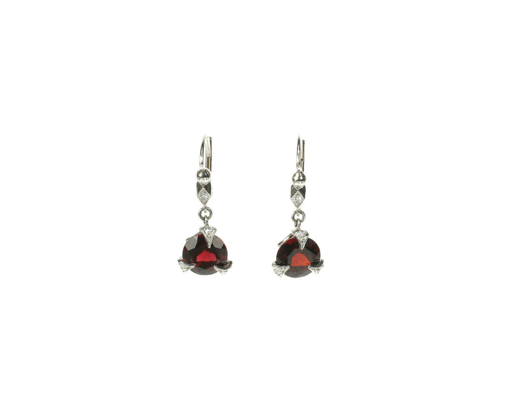 Garnet Thorn Earrings zoom 1