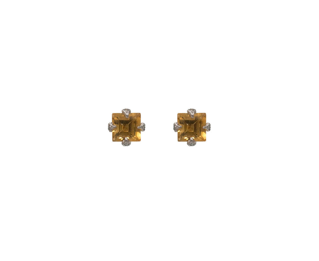 Citrine Square Thorn Earrings zoom 1