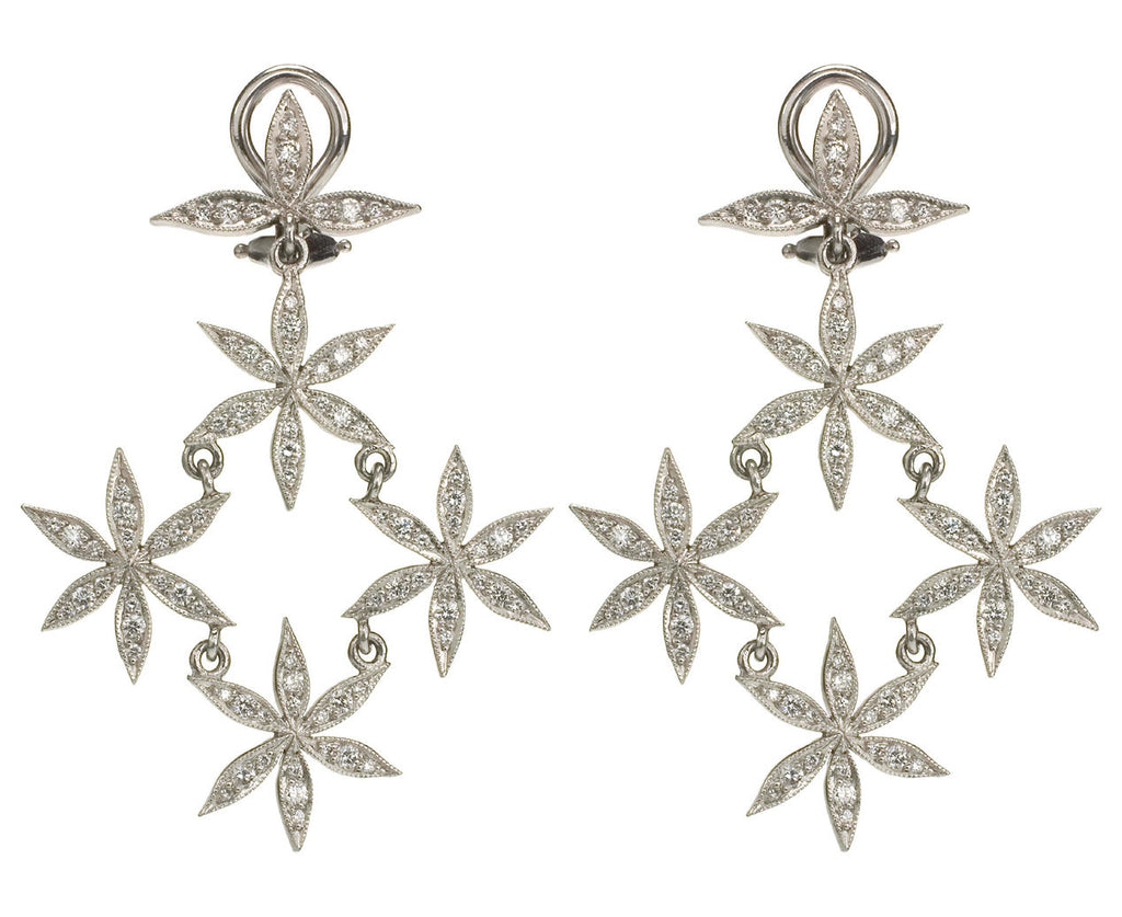 Meshed Flowers Earrings zoom 1