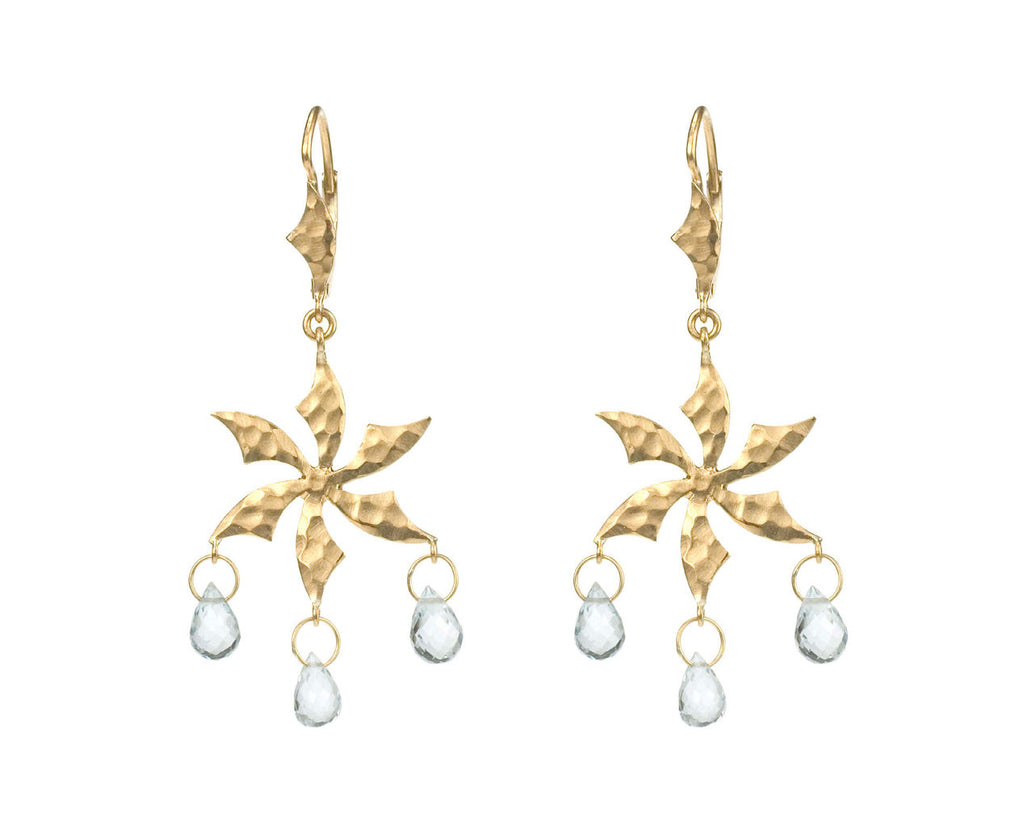 Scimitar Flower Earrings with zoom 1
