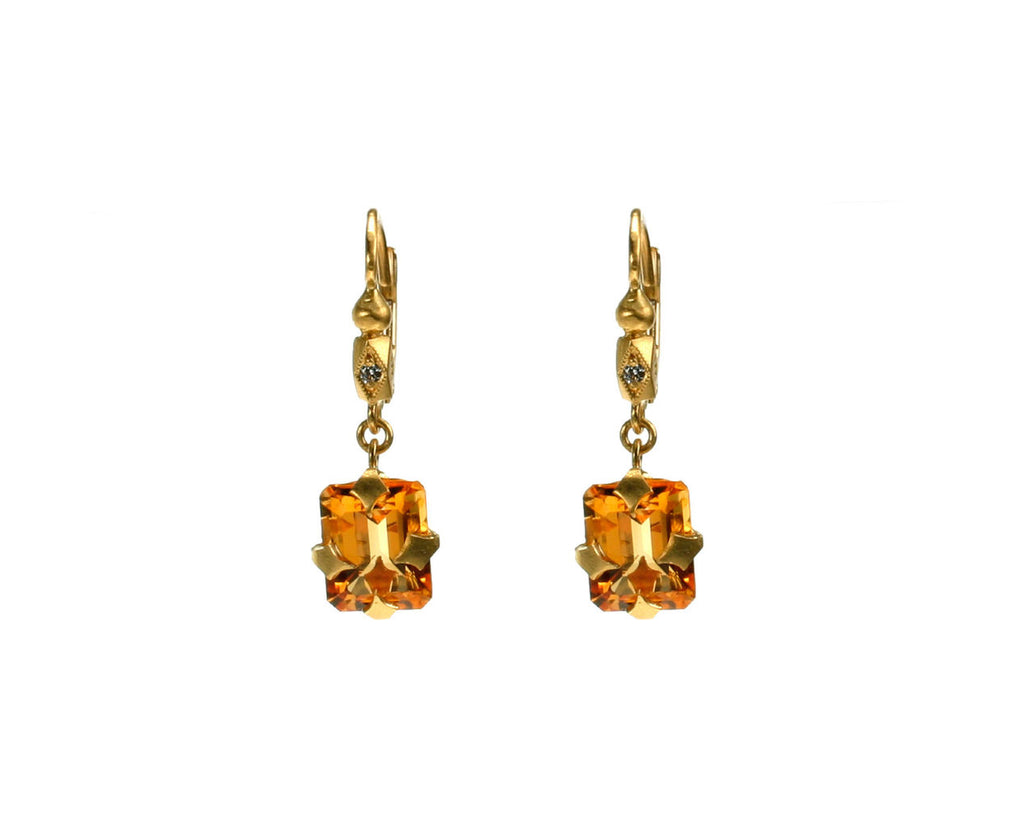 Citrine Thorn Set Earrings zoom 1