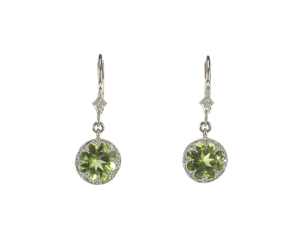 Round Peridot Tiny Thorn Earri zoom 1