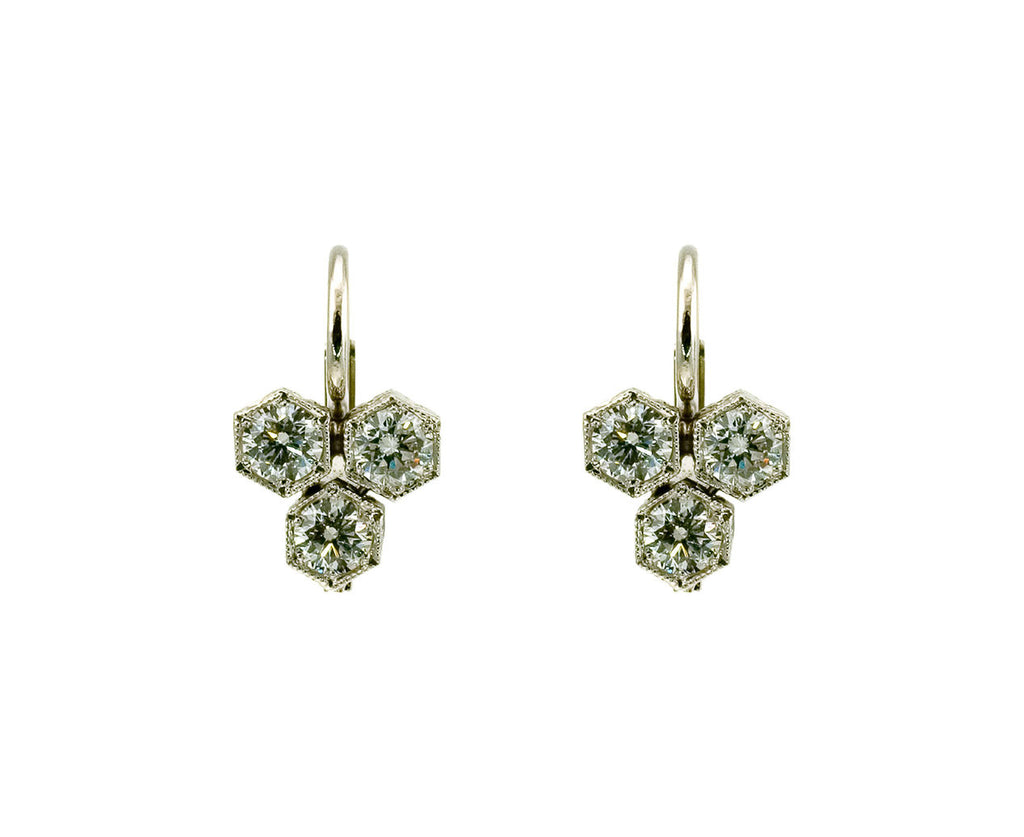 Triple Hexagonal Earrings zoom 1