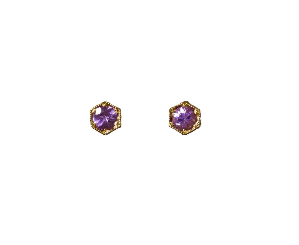 Pink Sapphire Hexagonal Earrings zoom 1_cathy_waterman_earrings