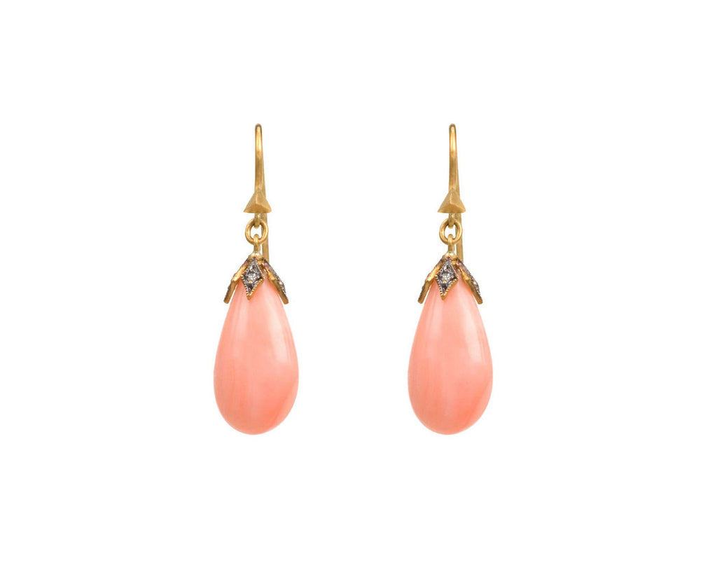 Coral Crusader Cap Earrings zoom 1