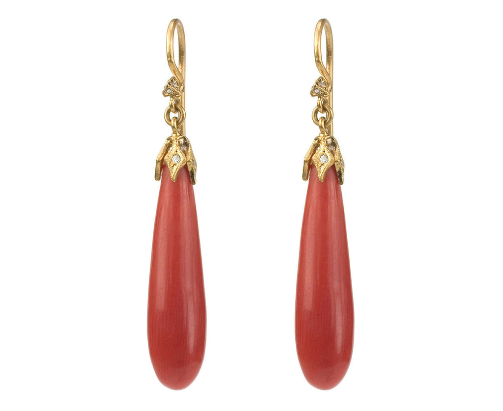 Red Coral Earrings zoom 1