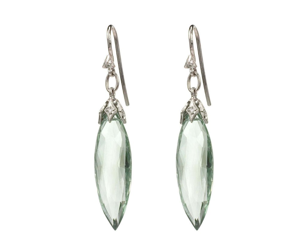 Green Garnet Crusader Cap Earrings zoom 1