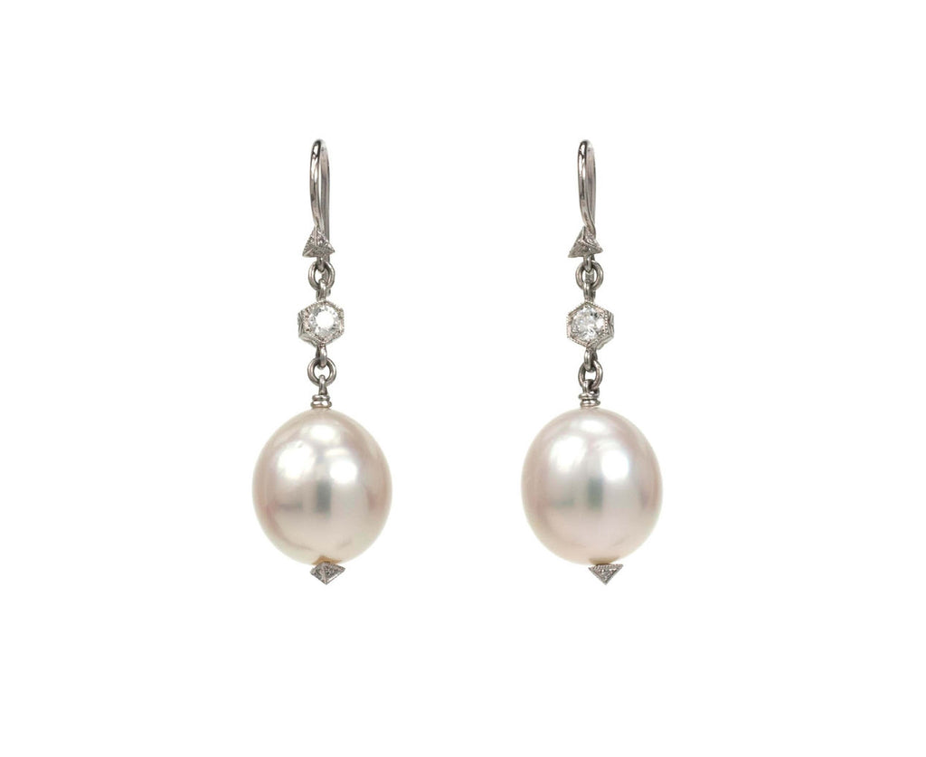 South Sea Pearl and Diamond Earrings zoom 1