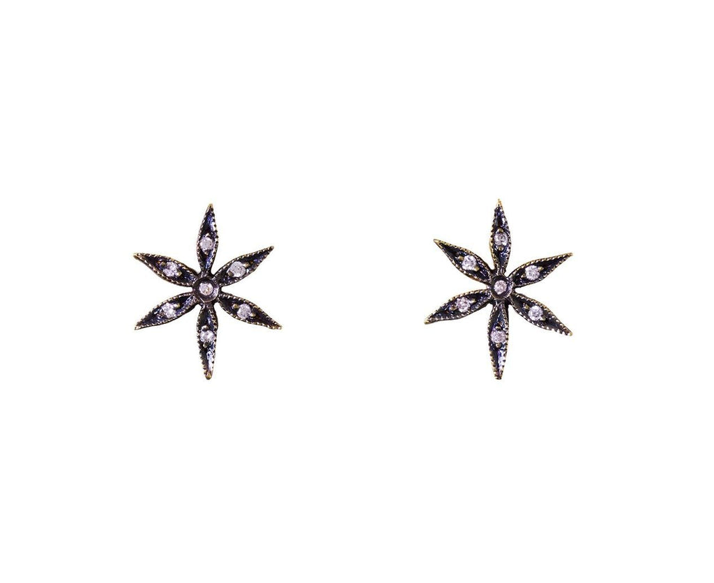 Blackened Star Flower Earrings zoom 1_cathy_waterman_earrings