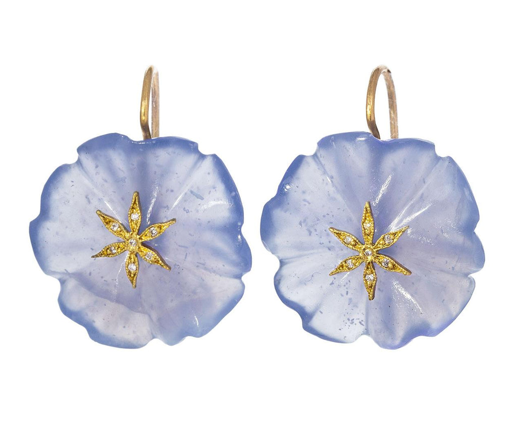 Chalcedony Flower Star Earrings zoom 1_cathy_waterman_gold_diamond_chalcedony_flower_ea