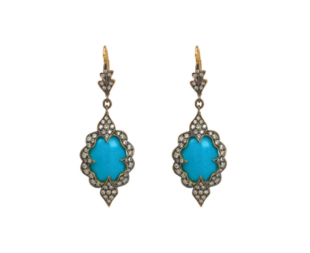 Turquoise Arabesque Earrings zoom 1