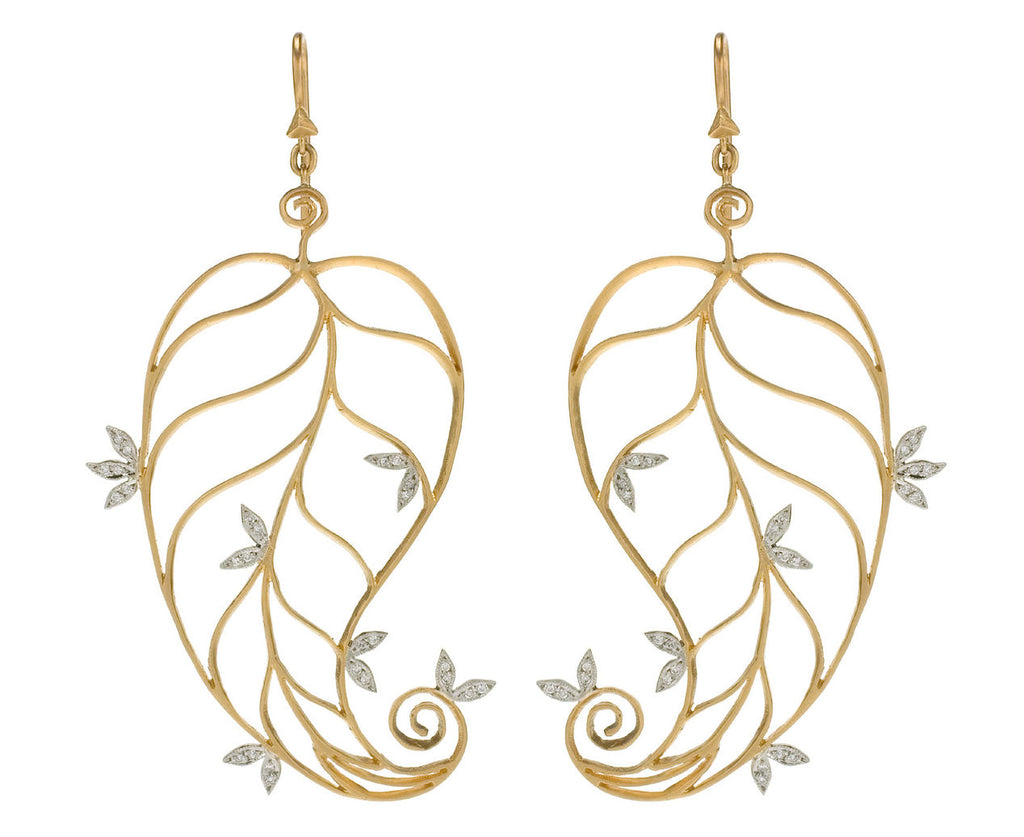 Paisley Leaf Earrings zoom 1