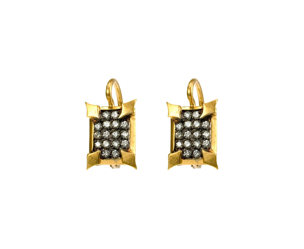 Blackened Rectangle Earrings zoom 1