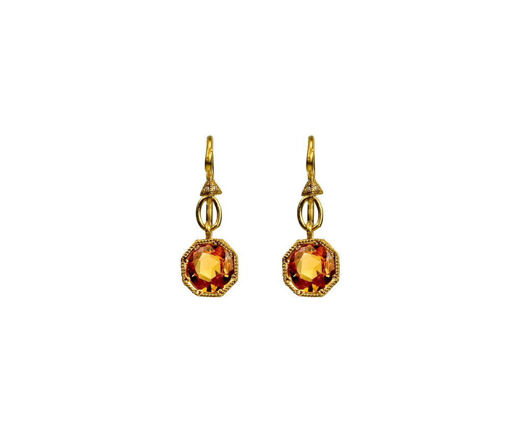 Orange Sapphire Earrings zoom 1