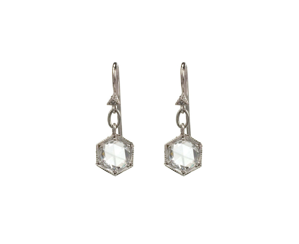 Rose Cut Diamond Earrings zoom 1