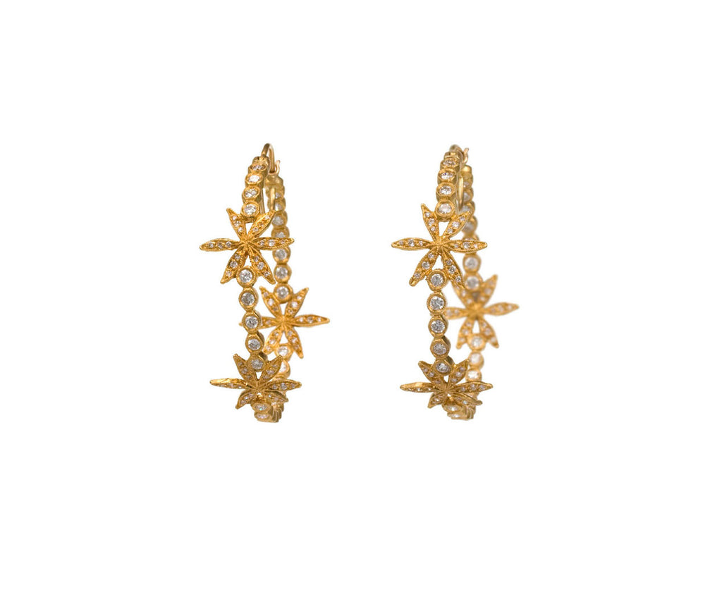 Flower Hoop Earrings zoom 1