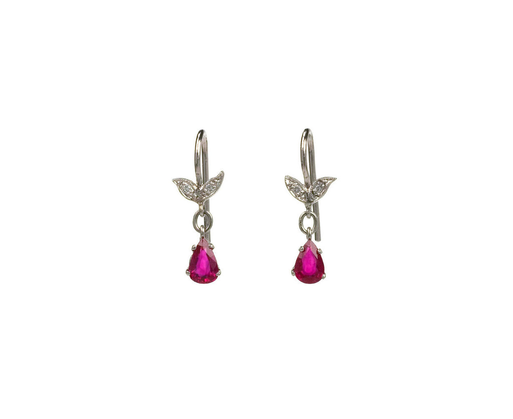 Ruby Pear Earrings zoom 1